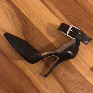 MICHAEL Michael Kors Brinkley Ankle Buckle Leather Strap Heels